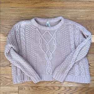 Mudd Cable Knit Sweater - Light Tan